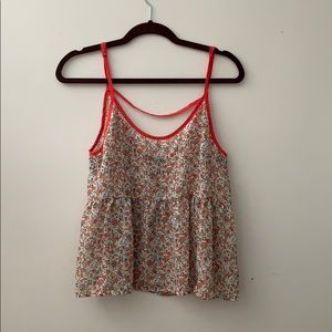 Floral babydoll tank top